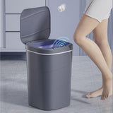 BXFIRS PP Material Household Intelligent Garbage Bin Kitchen Living Room Bedroom Sensing Trash Can(OneColor,22 * 22.5 * 33.5cm)