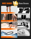 teyy 2PCS Patellar Tendon Support Strap for Knee Pain Relief, Keen Bands for Basketball, Running, Tennis, Soccer and Hiking, Silicone Patella Band for Women and Men, Includes Storage Bag (Gray)