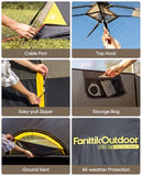 FanttikOutdoor Zeta C2 Camping Tent, 2 Person Instant Dome Tent, Easy Setup in 60s, Portable Waterproof Cabin Tent with Pre-Attached Poles & Air Vent, Ideal for Camping, Hiking, Backyard