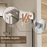 Sliding Shower Door,Royal Guard 50-54" W x 70" H Semi-Frameless Double Sliding Glass Shower Door with 1/4'' (6mm) Clear SGCC Tempered Glass,Bypass Shower Door,Chrome Finish