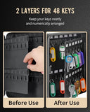 Uniclife 48 Position Key Cabinet with Combination Lock Resettable Black Digital Security Storage Box Steel Key Organizer