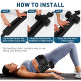 Hip Thrust Belt - Dumbbell Hip Thrust Belt - Premium Leather Thickened & Widen, Comfortable (Black)