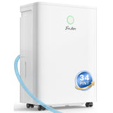 FreAire 2500Sq.Ft Dehumidifier, 34Pint Dehumidifiers for Home, Quiet Dehumidifier for Basement, Bedroom, Bathroom, with 6.56FT Drain Hose, 0.66Gal Water Tank, 3-Color Humidity Light