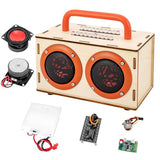 STEM Projects for Kids & Adults Age 8-12, Build Bluetooth Speaker Kit, DIY Crafts Science Experiment Electronics Sound Amplifier Set, Birthday Gifts for 9 11 13 14 15 16 Teens Boys with Orange Handle