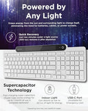 Lenovo 800 Self-Charging Bluetooth Keyboard, Uses Ambient Light for Charging