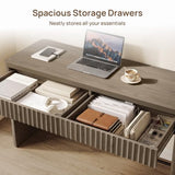 SICOTAS Office Computer Desk with 4 Drawers Modern Executive Writing Desk