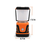 LED Camping lamp Super Bright 1500 lumens 4 Light Modes Dimmable searchlight Battery-Powered Emergency lamp Suitable for Night Hiking Tent Lighting Emergencies Power outages (Orange)
