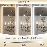 Keonjinn 60" x 36" LED Backlit Mirror Bathroom, Safe HD Tempered Glass