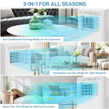 Portable Air Conditioners, 10000 BTU Cooling Capacity for Up to 450 Sq. Ft, Multi-Functional AC Unit with Fan, Dehumidifier, Remote Control, Quiet Operation for Home and Office, White