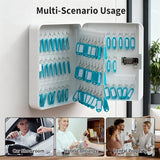 Key Cabinet Lock Box for 93 Keys, Wall Mounted White Security Storage Box