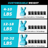 PJ PINJIAN Adjustable Weighted Vest for Men and Women,4-10lb Variable Body Weight Vest for Home Workouts, Running, Rucking, HIIT & Strength Training, Removable Ironsand Weights, Reflective & Pockets