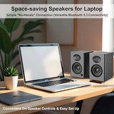 Computer Speakers, 60W Powered Bluetooth Desktop Speakers for PC, Stereo Sound with Bass