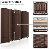 Sorbus 6 Panel Room Divider 6 ft. Tall - Privacy Screen, Extra Wide Double Hinged Panels