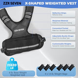 ZZR SEVEN Weighted Vest for Women and Men, 4-10lbs/11-20lbs Adjustable Weighted Vest with 6 Iron Sand Weights, Running Vest for Strength Training, Workout, Running, Fitness, Weight Loss (Black, 11-20lb)