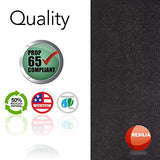 Office Desk Chair Mat - for Low Pile Carpet (with Grippers) Black