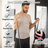 5 Pcs Resistance Bands for Working Out Women and Men, Physical Therapy Bands, Latex Free Elastic and Exercise Bands Set for Stretching, Suitable (Gray)