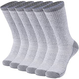 Sunew 6 Pairs Women Wicking Viscose Made from Bamboo Socks,Athletic Indoor Sport Running Workout Crew Cushioned Wicking Moisture Hiking Cycling Work Bamboo Fiber Socks Grey S