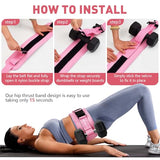 Hip Thrust Belt - Dumbbell Hip Thrust Belt - Premium Leather Thickened & Widen, Comfortable (deep pink)