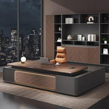 DUWEIKE Modern Executive Desk, L-Shaped Office Writing Computer Table