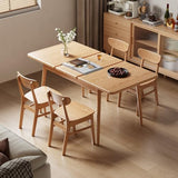 Muwuele Solid Wood Extendable Dining Table for 4-8 People