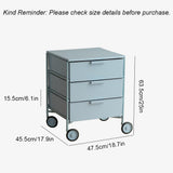 3-Drawer Rolling Storage Cart, File Cabinet with Wheels