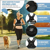 PJ PINJIAN Adjustable Weighted Vest for Men and Women,4-10lb Variable Body Weight Vest for Home Workouts, Running, Rucking, HIIT & Strength Training, Removable Ironsand Weights, Reflective & Pockets