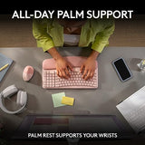 Logitech Wave Keys Wireless Ergonomic Keyboard with Cushioned Palm Rest, Comfortable Natural Typing