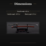 Turtle Katana, 1045 Carbon Steel Hand Forged Full Tang Japanese Sword