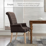 adochr Upholstered Fabric Accent Dining Chair, Elegant Tufted Club Dining Room
