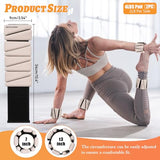 BECOJADDE Ankle Weights Set of 2 (2 lb Each) Adjustable Wrist Weights for Women Men Wearable Arm Leg Weight for Pilates, Running, Walking, Workout, Yoga, Beige