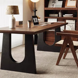 BGGJJ Computer Desk Solid Wood Walnut Color Simple Furniture, Suitable for Home