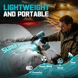 Leaf Blower Cordless Compatible with Makita 18V: 800000RPM Portable Dust Cleaner, Electric Handheld Turbo Jet Blower Lightweight with Brushless Motor for Patio Cleaning Garden Lawn Care (No Battery)