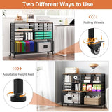 EasyPAG Rolling Cart with 2 Storage Drawer, Under Desk Filling Cabinet with Mail Sorter