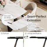 Honyee Extendable Dining Table with Leaf, 65 to 95 Inch