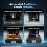 HeyGears Reflex RS Resin 3D Printer, High Contrast Ratio of 566:1, Delivering ±2μm High Precision and 4.5s/Layer High Speed Printing