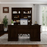Large Executive Desk with Roman Column Design, for Boss Office Home Office 3 Drawers incl. File Drawer