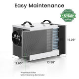 Waykar 125 Pint Crawl Space Dehumidifier with Pump & Drain Hose for Basements