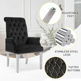 AODCHR Velvet Dining Chairs with Arms, Upholstered Accent Dining Room Chair