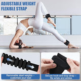 INDEPANDIA Wrist & Ankle Weights for Women and Men, 2lbs Pair Adjustable Silicone Weighted Bangles for Arm & Leg Workouts, Black