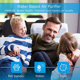Sirena Twister Air Purifier (Black) - Water Filter Air Washer For Home and Office - Essential Oil Aroma Diffuser With LED Night light - Small Air Cleaner