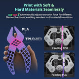 Anycubic Kobra X Combo High-Speed 3D Printer, Native 7-Color(up to 19), ACE GEN 2 with 81% Less Purge, 600mm/s, AI Monitoring