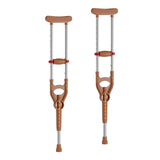 Loyoda Adjustable & Shock-Absorbing Crutch with Dual Height Adjustment, Under Arm Crutches for Adults & Kids 4'3" to 6'3"，Ergonomic Handle & Durable Rubber Tip for Maximum Comfort and Support
