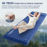 Elegear CumbreX™ Self Inflating Sleeping Pad, 3.15" Ultra-Thick Memory Foam Camping Pad with Pillow Fast Inflating in 20s Insulated Camping Mattress Pad 4-Season Camp Sleeping Mat for Camp/Travel/Tent