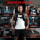 MIKOLO Weighted Vest, 8lb/12lb/16lb Weight Vest for Women & Men, Weight Vest with Reflective Stripe for Walking, Running, Strength Training & Workout(16lb)