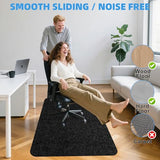 Yjorix Office Chair Mat 35"*55",Desk Chair Mat for Hardwood and Tile Floor,Large Floor Protector Rug,with Mouse Pad 10.5"*8.5",Black