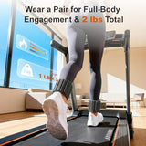 SE7EN Magnetic Ankle Weights for Women & Men | Set of 2 Weights (1 lb Each) | Adjustable Size Silicone Wirst & Leg Weights for Pilates, Yoga, Pool, Gym
