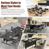 Modular Conference Table for 2-18 Person,Folding Conference Room Table with Wheels
