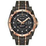 Bulova Men’s High Precisionist Quartz Icon Grey IP and Rose Gold Watch