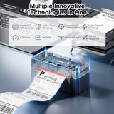 Label Printer, [Upgraded] 300DPI Shipping Thermal Labels Printer for Shipping Packages, 4x6 Label Printers Compatible with iOS