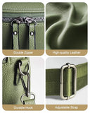 Crossbody Bags for Women, Large Leather Trendy Bum Bag (Dark harbor green)